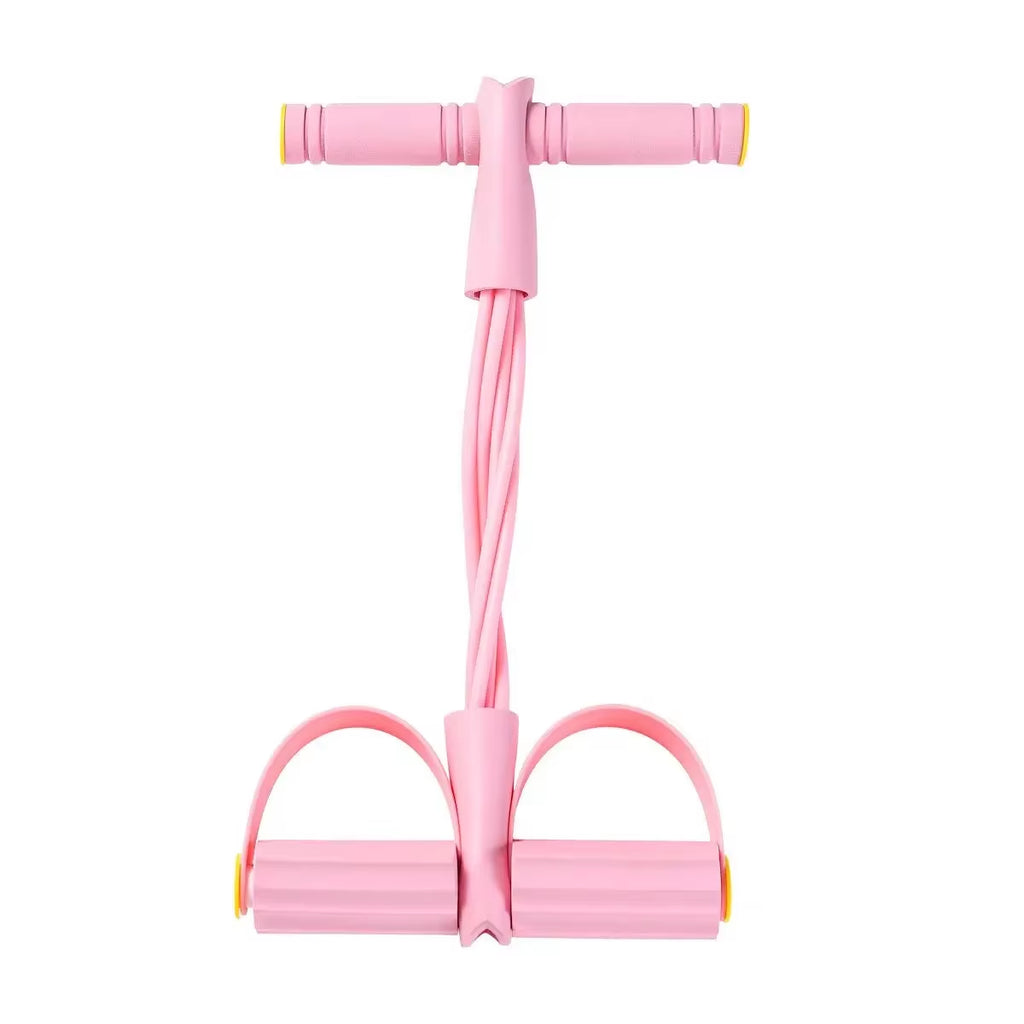 6-Tube Multi-Function Abdominal Trainer with Foot Pedal for Sit-Ups Fitness Abdominal Toning Arm Strengthening Resistance Band