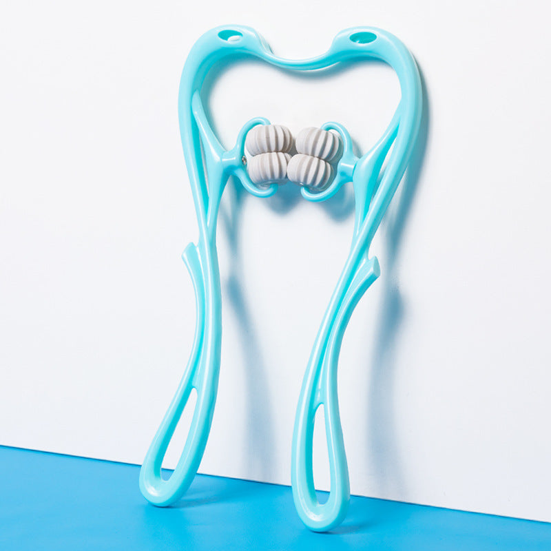 This multi-functional manual neck massager provides six neck pain relief features and can be used anywhere, anytime, without needing assistance.