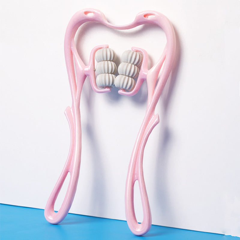 This multi-functional manual neck massager provides six neck pain relief features and can be used anywhere, anytime, without needing assistance.